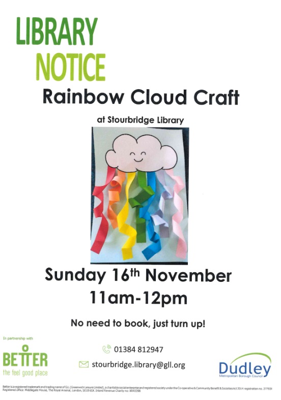 Stourbridge Library - Rainbow Cloud Craft
